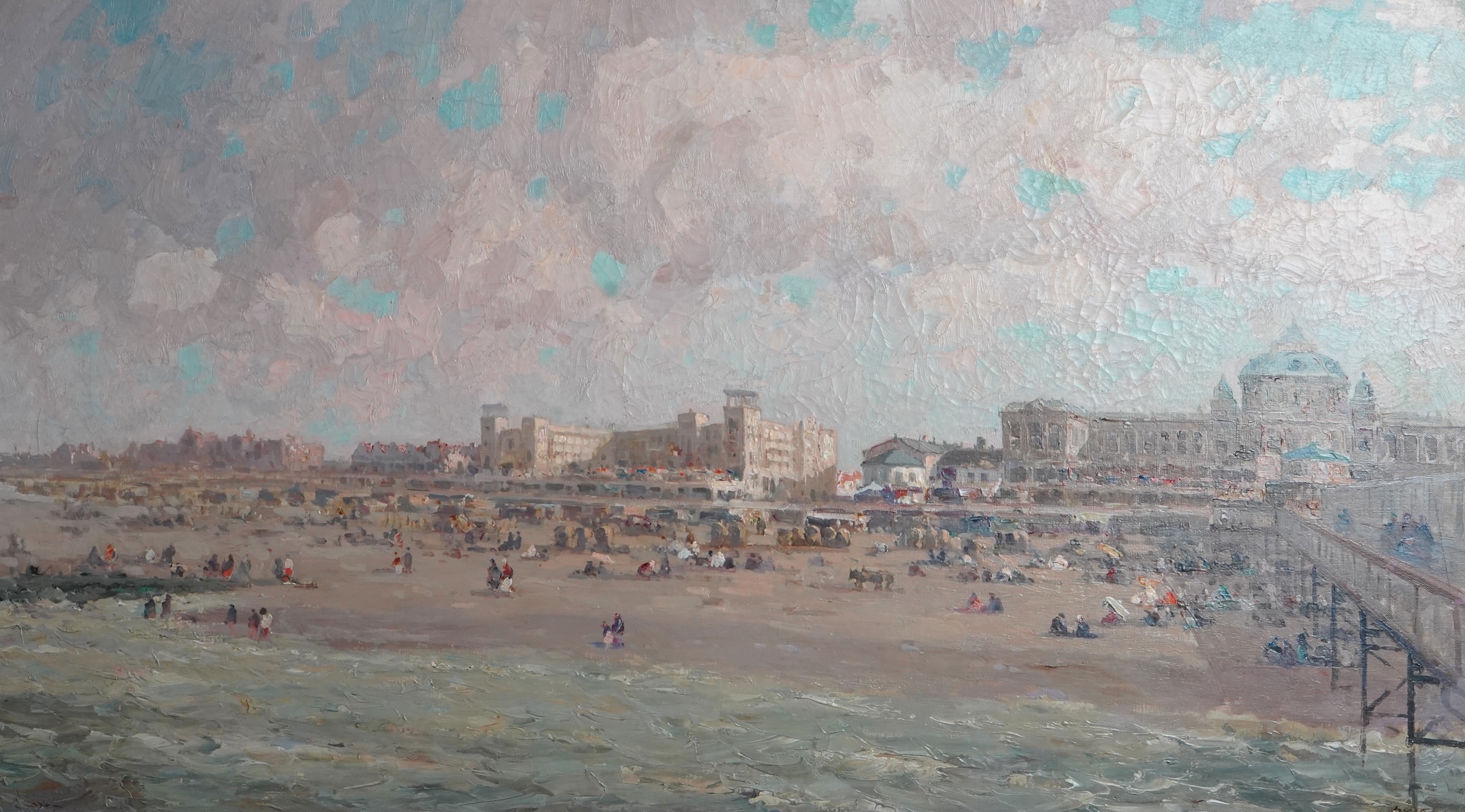 Jacques-Émile Blanche, French 1861-1942, 'Bathers on the Beach, Scheveningen, The Hague'
